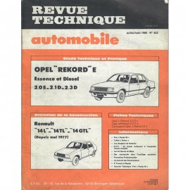 REVUE TECHNIQUE AUTOMOBILE OPEL REKORD E et...