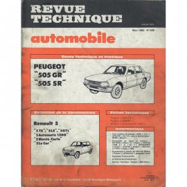 REVUE TECHNIQUE AUTOMOBILE PEUGEOT 505 et...