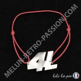 Pulsera Renault R4, Letras 4L - Cordón Naranja