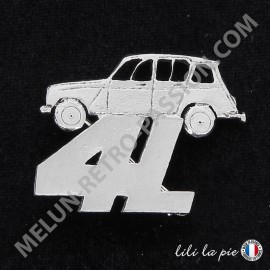 Brooch Renault R4, Auto and 4L Lettering