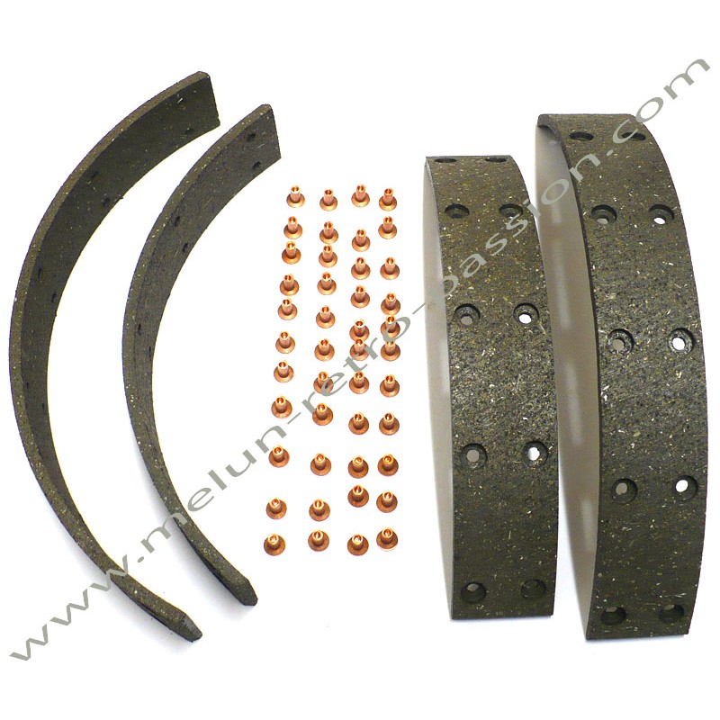 GARNITURES DE FREIN + Rivets PEUGEOT 202, 203, 403, 404, PANHARD Dyna