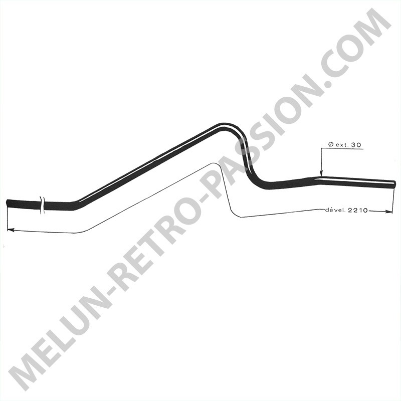 REAR TUBE RENAULT JUVA 4 R2100 and DAUPHINOISE R2101