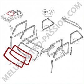 JUNTAS DE PARABRISAS EXTERIORES RENAULT SUPER 5 Phase 2