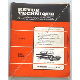 REVUE TECHNIQUE AUTOMOBILE ALFA ROMEO 1750 - CITROEN D Spécial