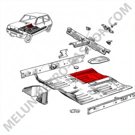 PLANCHER ARRIERE DROIT RENAULT R5