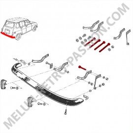 Exemple de montage sur les ferrures de fixation de PC Ar R4 Berline