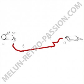 TUBE INTERMEDIAIRE D'ECHAPPEMENT RENAULT R5