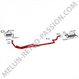 TUBE INTERMEDIARE D'ECHAPPEMENT RENAULT R5