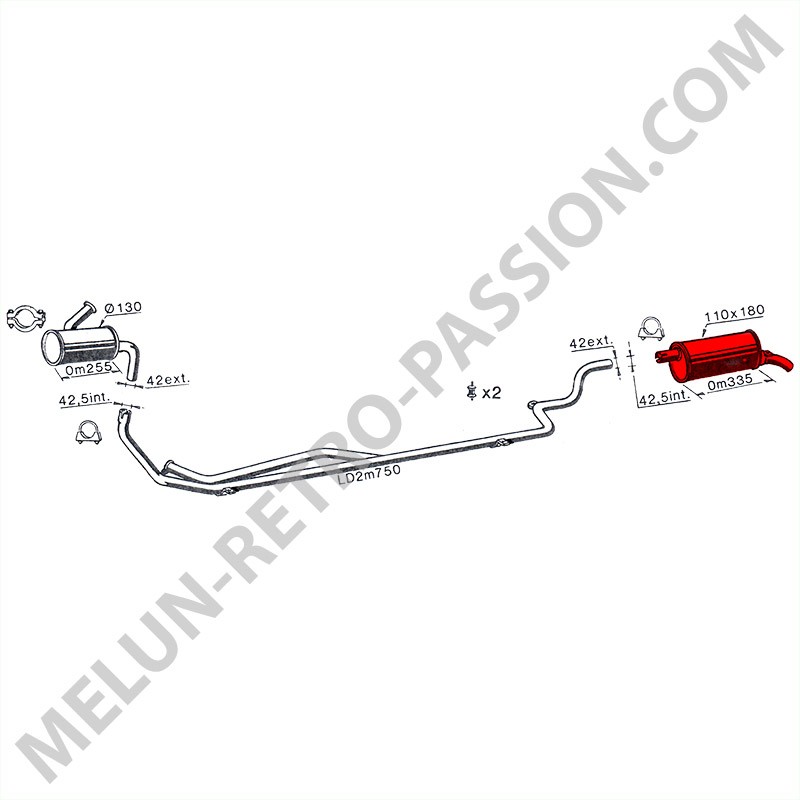 REAR SILENCER RENAULT R5