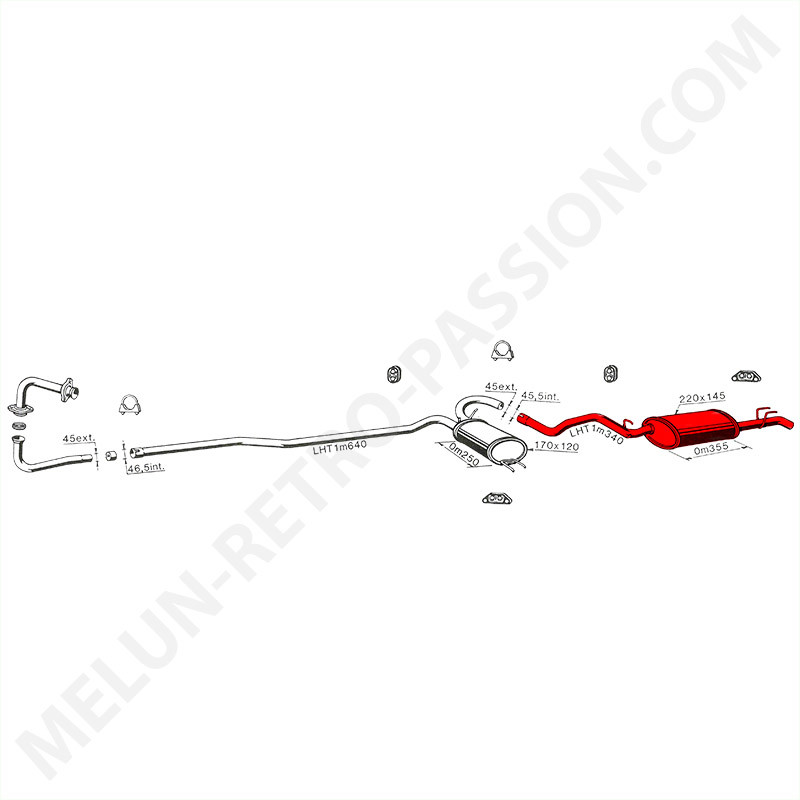 SILENCIADORES TRASEROS RENAULT R9 TURBO 1er modelo