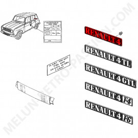 MONOGRAMA DEL PORTÓN TRASERO DEL RENAULT R4