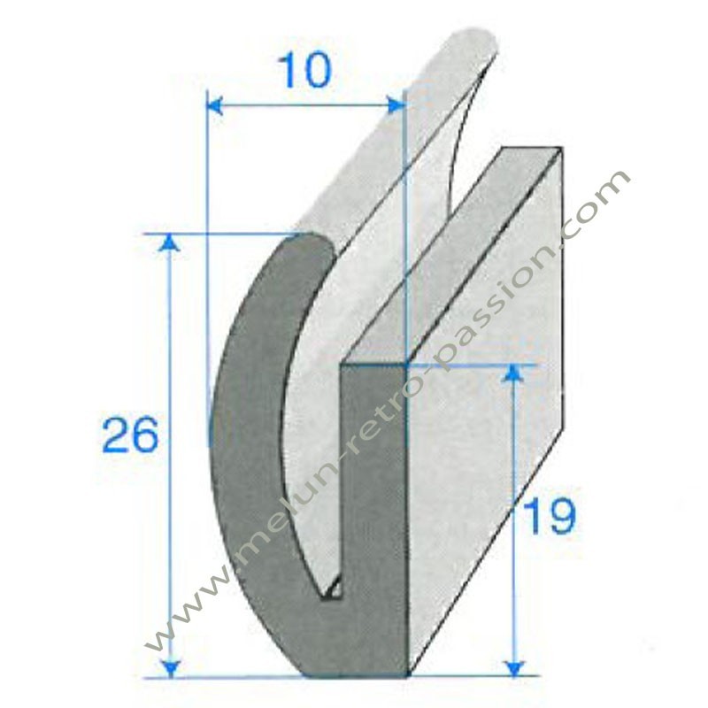 JOINT PROFIL DIVERS PORTE ET BAS DE COFFRE LE METRE PEUGEOT 203 403