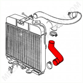 DURITE INFERIEURE RADIATEUR PEUGEOT 204, 304. 1350.28