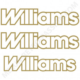 AUTOCOLLANTS WILLIAMS POUR RENAULT CLIO. 7700847769, 7700847770, 7700841063, 7700841062