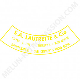 AIR FILTER STICKER LAUTRETTE RENAULT R8S