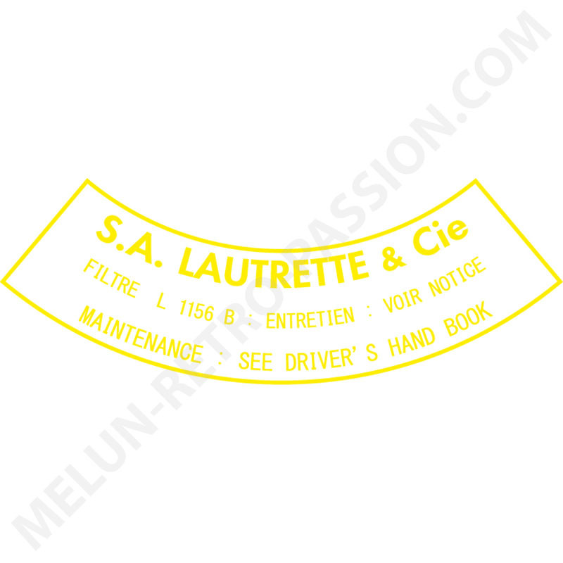 AIR FILTER STICKER LAUTRETTE RENAULT R8S