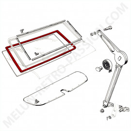 REAR WINDOW GASKET PEUGEOT 204 and 304 Coupés