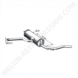 SILENCIADORES TRASEROS SIMCA 1100, 5 y 6hp desde 10-1977