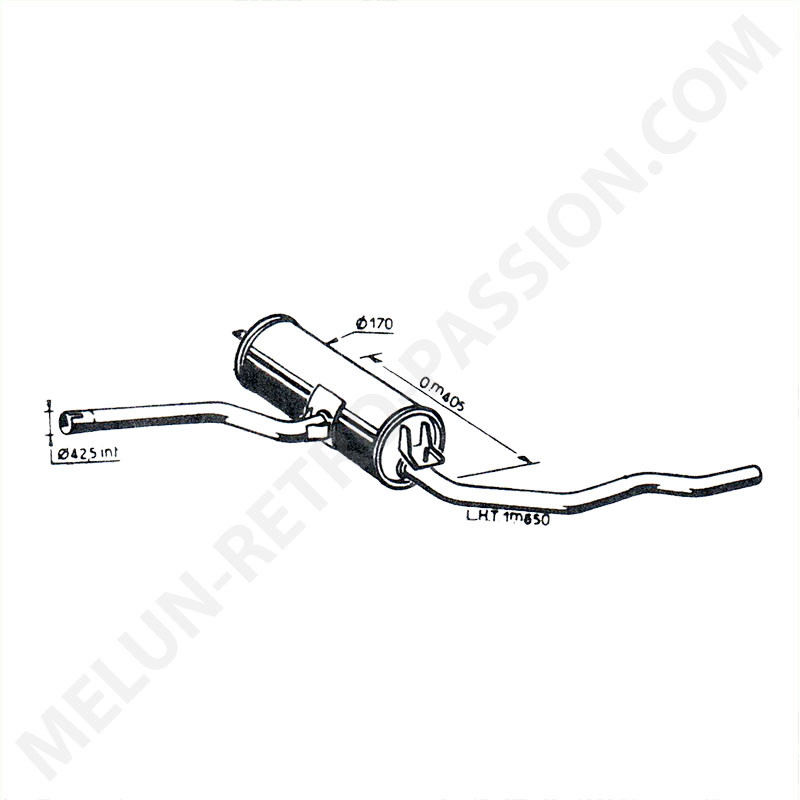 SILENCIADORES TRASEROS SIMCA 1100 Break, VF2 y 3