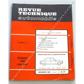 REVUE TECHNIQUE AUTOMOBILE PEUGEOT 204