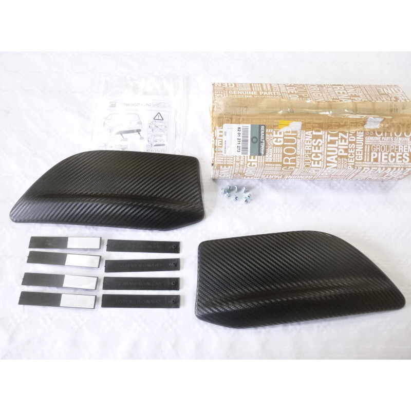 CARBON LOOK RENAULT TWINGO II PHASE 2 rear bumper covers