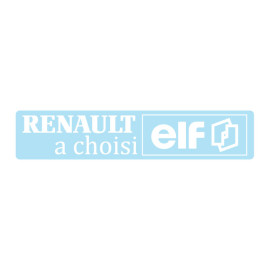 AUTOCOLLANT LUNETTE ARRIERE RENAULT A CHOISI ELF