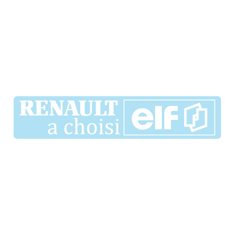 Autocollant Renault A Choisi ELF Lunette Arrière - Renault Clio