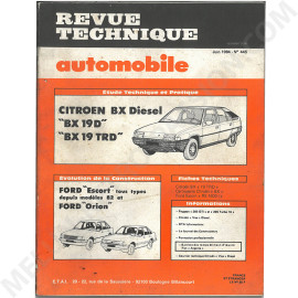 REVUE TECHNIQUE AUTOMOBILE CITROEN BX DIESEL FORD ESCORT ORION