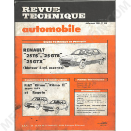 REVUE TECHNIQUE AUTOMOBILE RENAULT 25 FIAT...