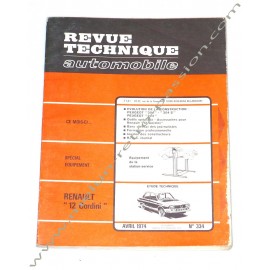 REVUE TECHNIQUE AUTOMOBILE RENAULT 12 GORDINI...