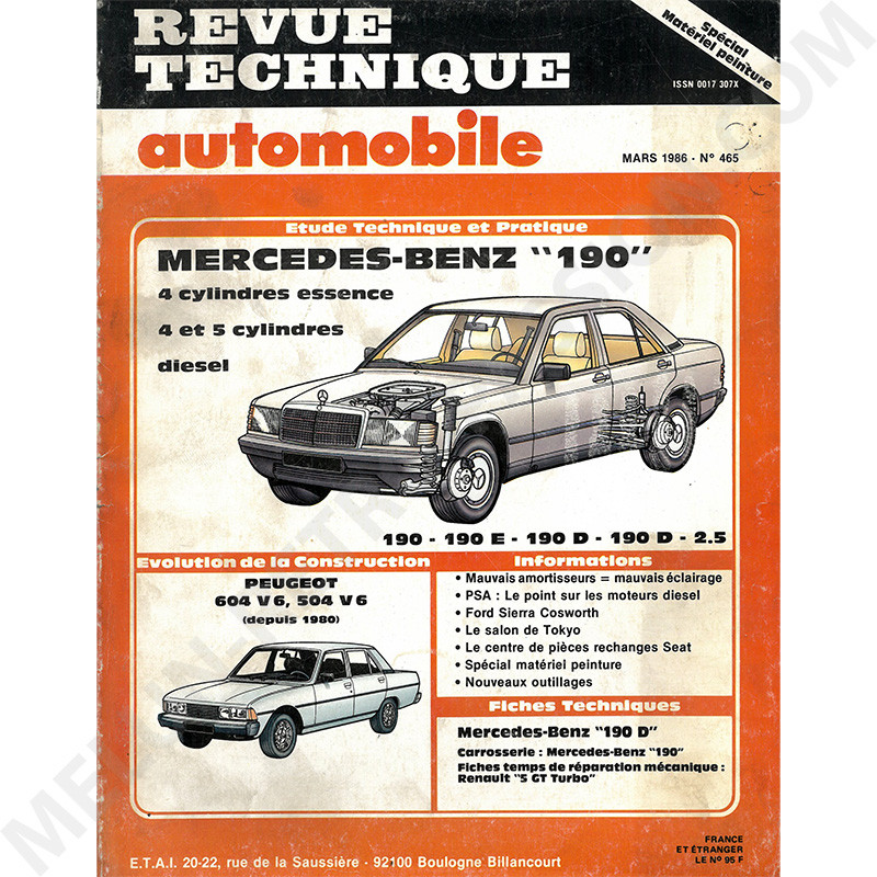 REVUE TECHNIQUE AUTOMOBILE RENAULT 25 FIAT RITMO REGATA