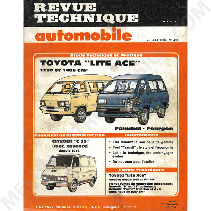 REVISIÓN TÉCNICA DEL AUTOMÓVIL TOYOTA LITE ACE ESTUDIO