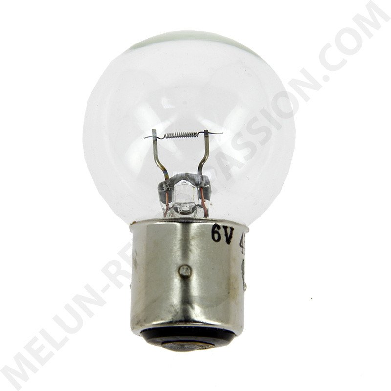 AMPOULE LAMPE 6 V. 45 W. LONGUE PORTEE ANTI BROUILLARD BLANCHE