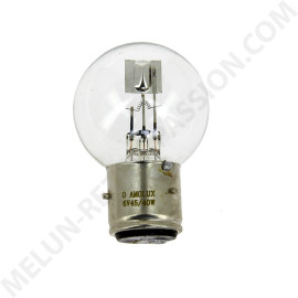 AMPOULE LAMPE 6 V. 3 ERGOTS CODE PHARE BLANC