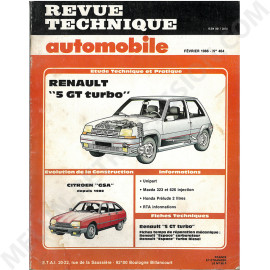 REVUE TECHNIQUE AUTOMOBILE ETUDE RENAULT 5 GT...