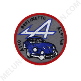 ALPINE A110 BERLINETTE EMBROIDERED IRON-ON PATCH BADGE