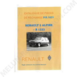 PR 1031 CATALOGUE DE PIECES DE RECHANGE RENAULT R5 ALPINE