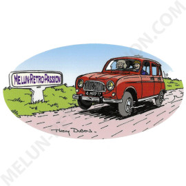 AUTOCOLLANT RENAULT R4L MELUN RETRO PASSION