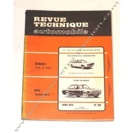 REVUE TECHNIQUE AUTOMOBILE OPEL REKORD - RENAULT 15