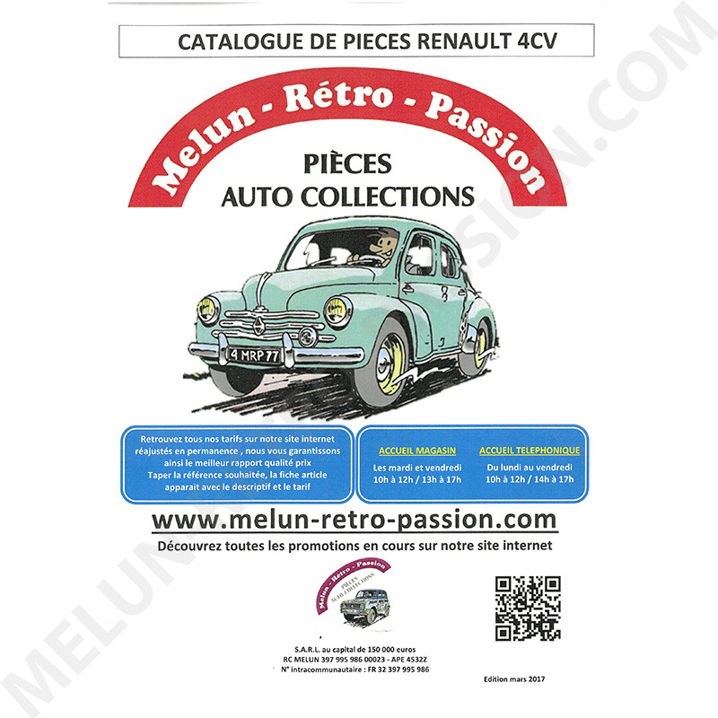 CATALOGUE DE PIECES DETACHEES RENAULT 4CV MRP