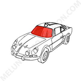 PARE BRISE FEUILLETE CLAIR CHAUFFANT ALPINE A110