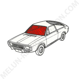 PARE BRISE FEUILLETE VERT RENAULT R15 R17