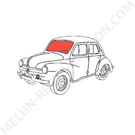 PARE BRISE FEUILLETE CLAIR RENAULT 4CV