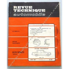 REVUE TECHNIQUE AUTOMOBILE ALFA ROMEO GIULIA - RENAULT 8