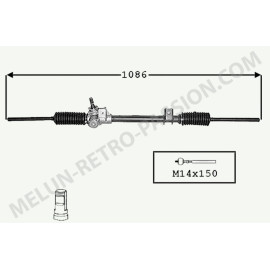 MECHANICAL STEERING RACK RENAULT SUPER 5 -...