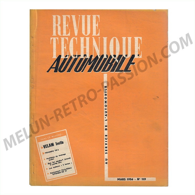 REVUE TECHNIQUE AUTOMOBILE VELAM ISETTA - TRIUMPH TR2