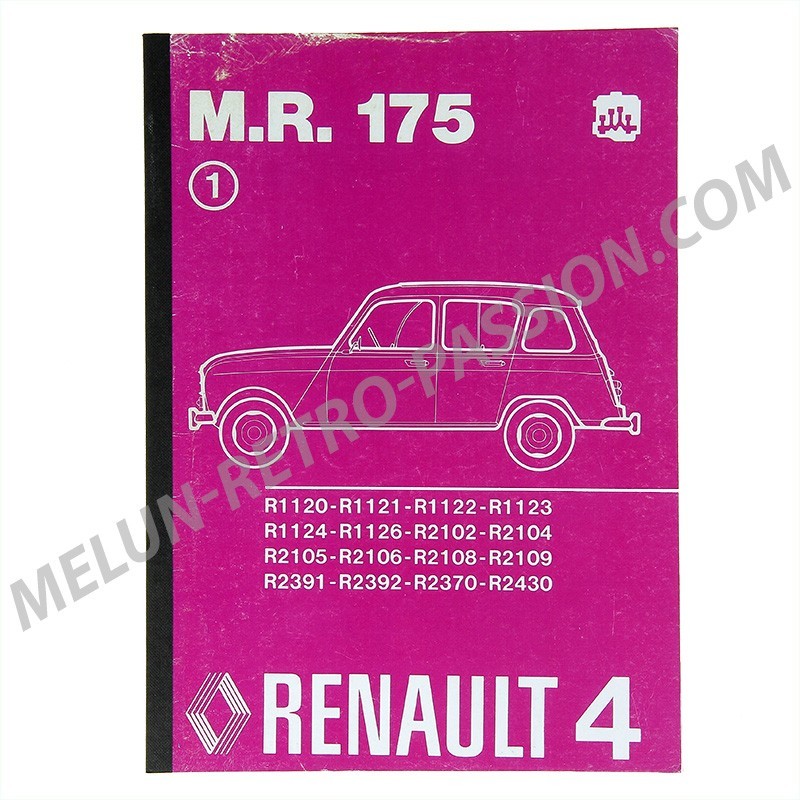 MR175 - WORKSHOP MANUAL FOR RENAULT 4