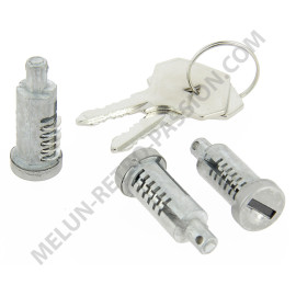 SET OF 3 DOOR LOCK CYLINDERS RENAULT R4 R6...
