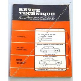 REVUE TECHNIQUE AUTOMOBILE FORD ESCORT - FIAT 850