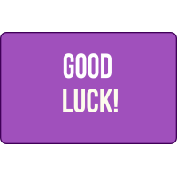 
			                        			Good Luck